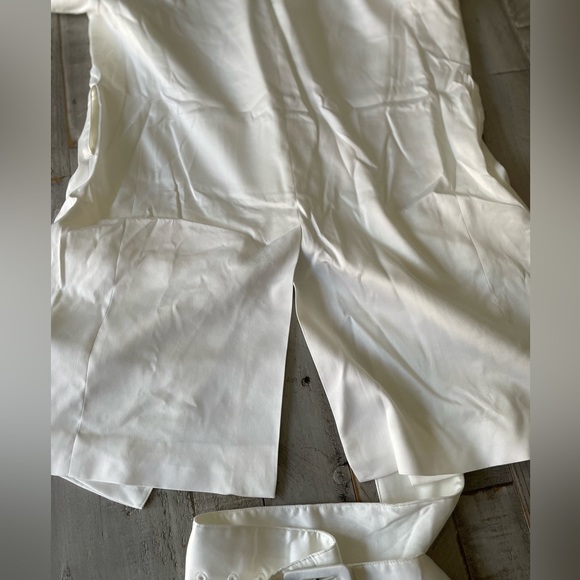 Danielle Bernstein women white satin wear to work blazer jacket xs - Picture 4 of 4